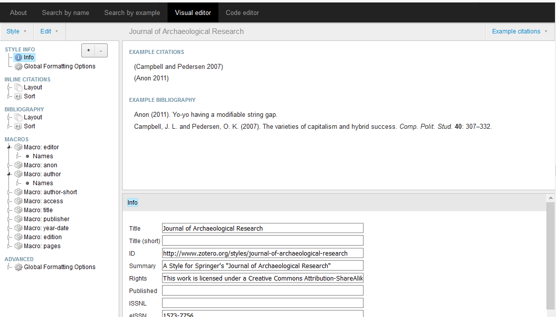 Macro exemple Zotero