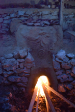 Four à céramiques pendant la cuisson © cliché C.R.A.F.T. Photographie d'un four à céramiques pendant la cuisson © cliché projet C.R.A.F.T.