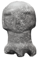 Représentation anthropomorphe (Khirokitia, 7 e mill. av. J.-C.)  © Mission archéologique française de Khirokitia